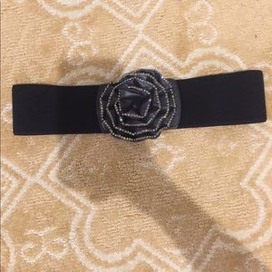 Black flowered belt